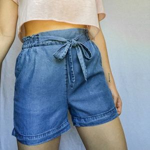 H&M High-Waisted, Paper-Bag Shorts